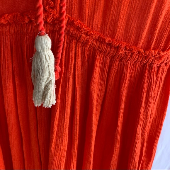 Free People Red Will Wait 4 You Embroidered Dress - Picture 12 of 13